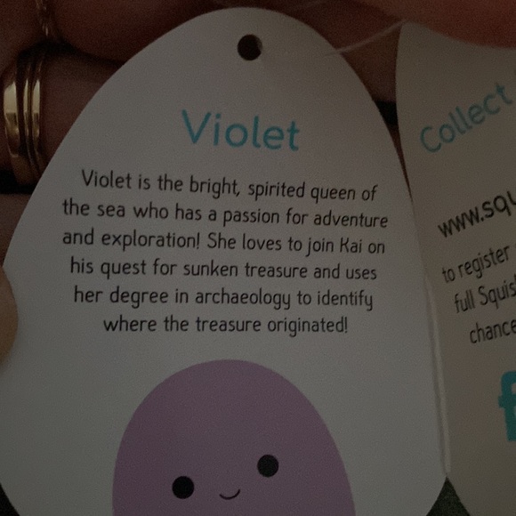 Squishmallows 2019 Violet octopus clip - Picture 4 of 4
